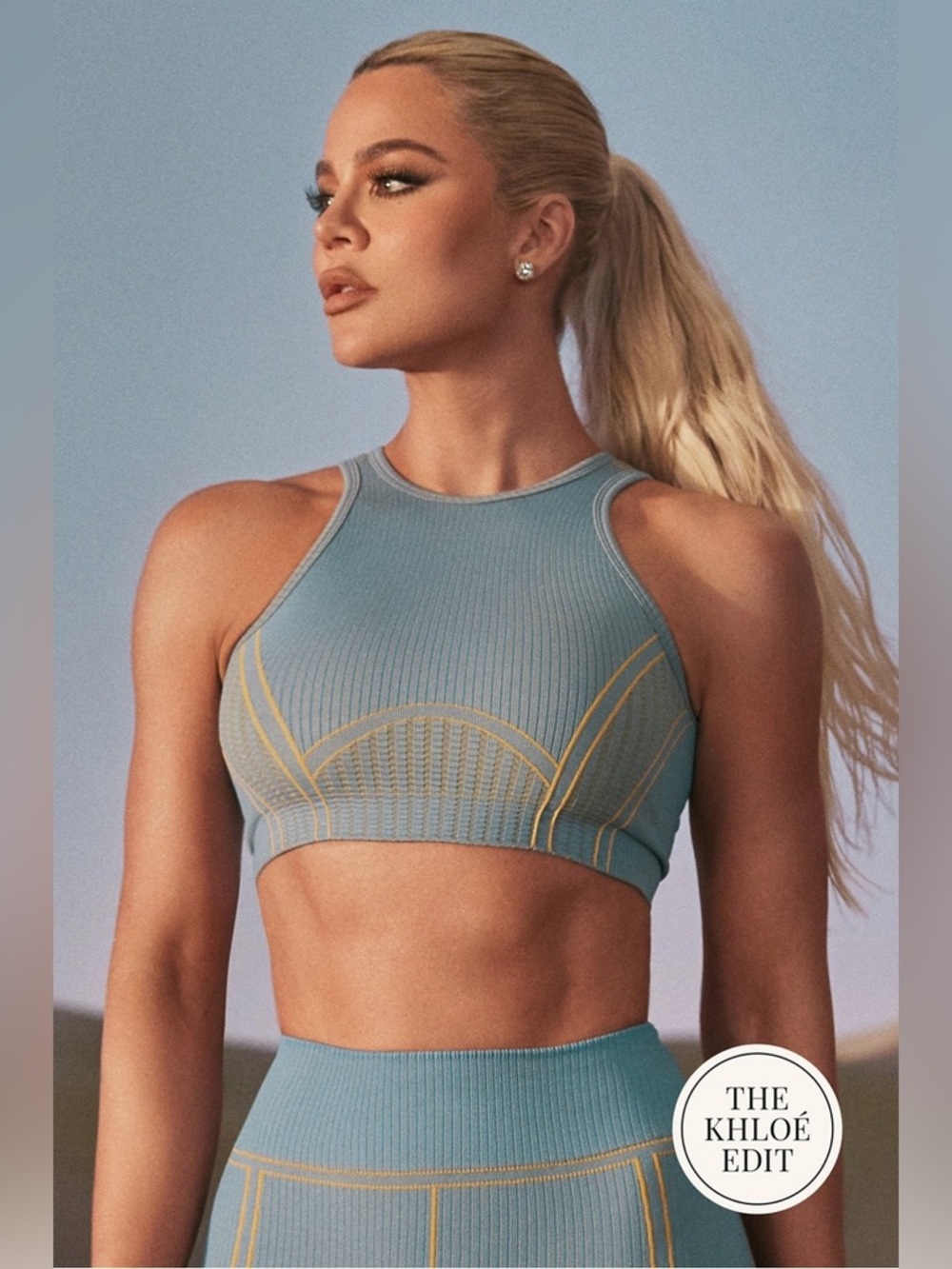 Fabletics x Kholé Kardashian Collab - Seamless Low Impact Open Back Bra